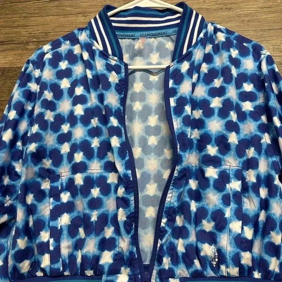 FP Movement by Free People Blue Patterned Bomber Jacket - Picture 3 of 6